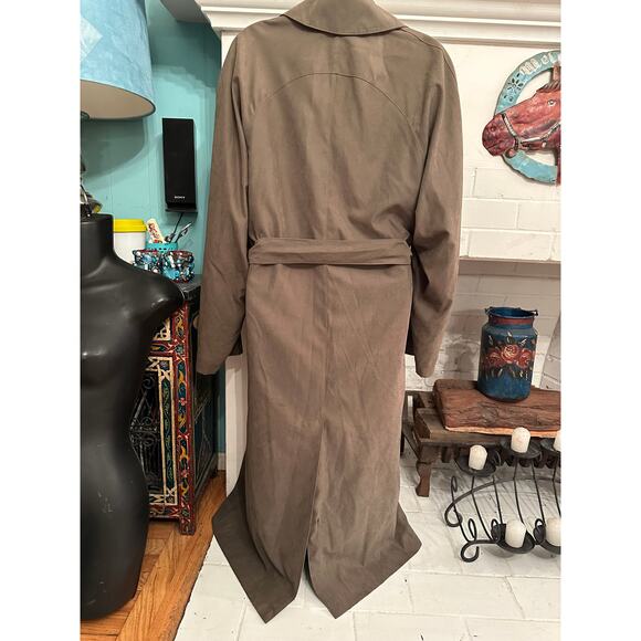 VINTAGE 90's SANYO NY EXCLUSIVELY FOR BLOOMINGDALE'S TRENCHCOAT UNISEX MEN'S 36S - Picture 2 of 9
